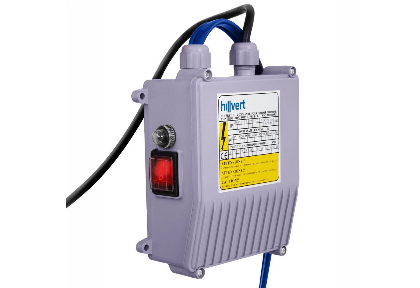 Hillvert Tiefbrunnenpumpe 3.800 l/h Brunnenpumpe 550 W Wasserpumpe Förderhöhe 60 m Kabel 20 m