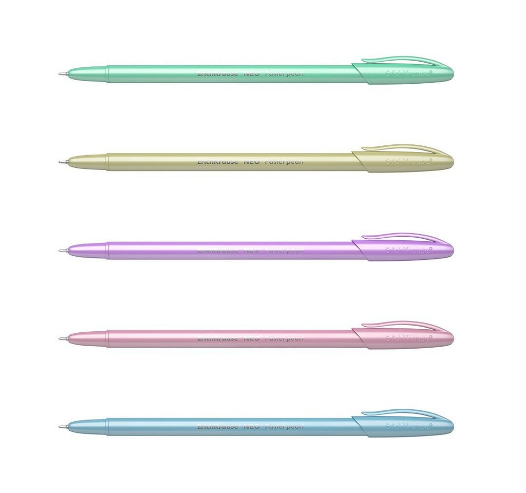 Erich Krause Kugelschreiber, Kugelschreiber Neo Pastell Pearl 0,26mm 60er Pack Blau Bild 5
