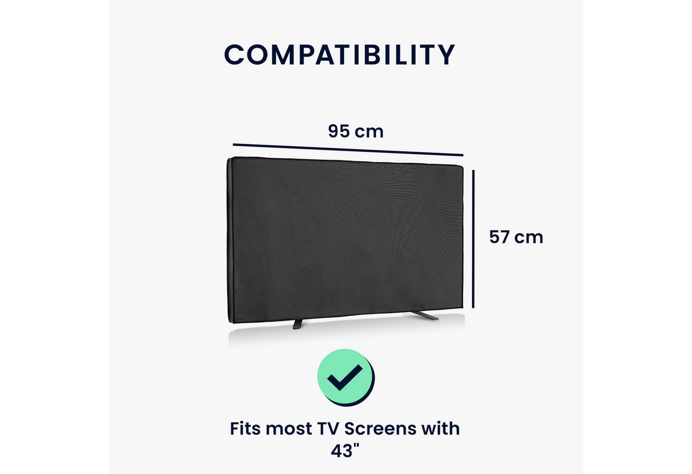kwmobile Abdeckhaube 43" TV Abdeckung Outdoor, Fernsehabdeckung Fernseher Hülle Bildschirmschutz Schutzhülle Bild 3