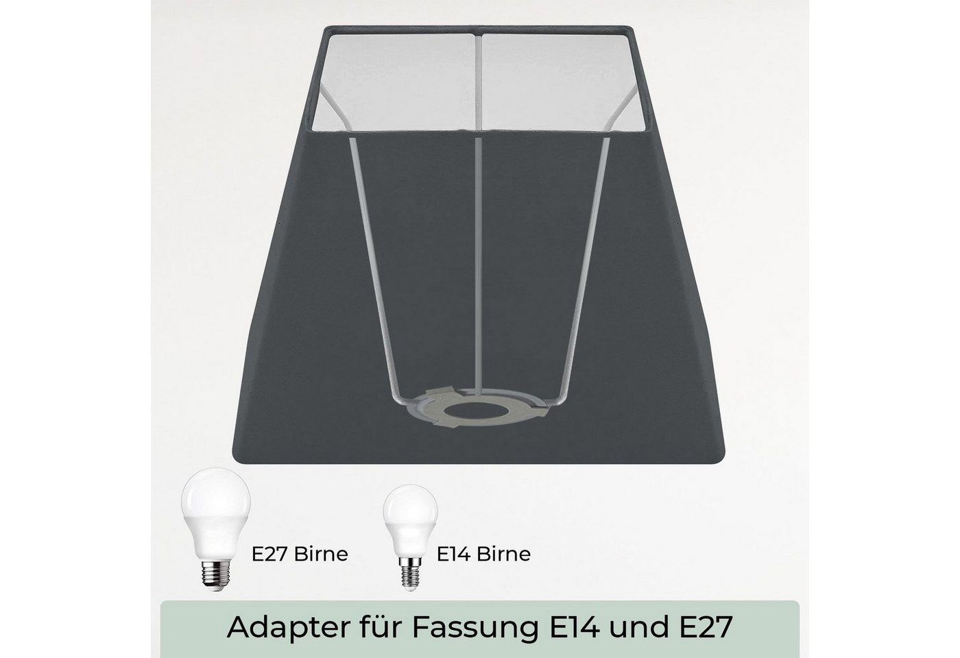 Wogati Lampenschirm Premium Stehlampe Lampenschirm Trapez Bild 2