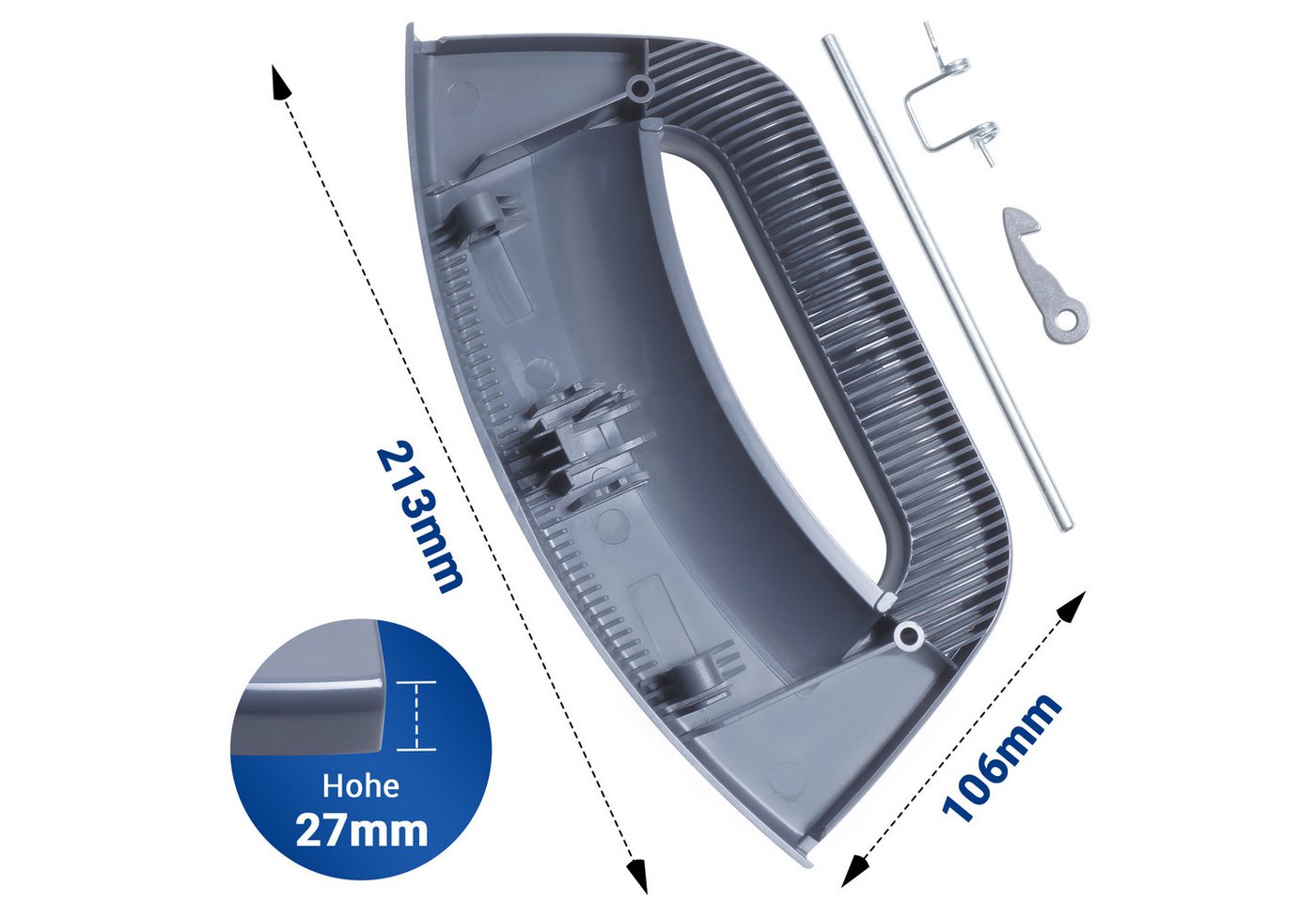 VIOKS Türgriff Ersatz für Hotpoint C00286151 Griff für Waschmaschine Bild 3