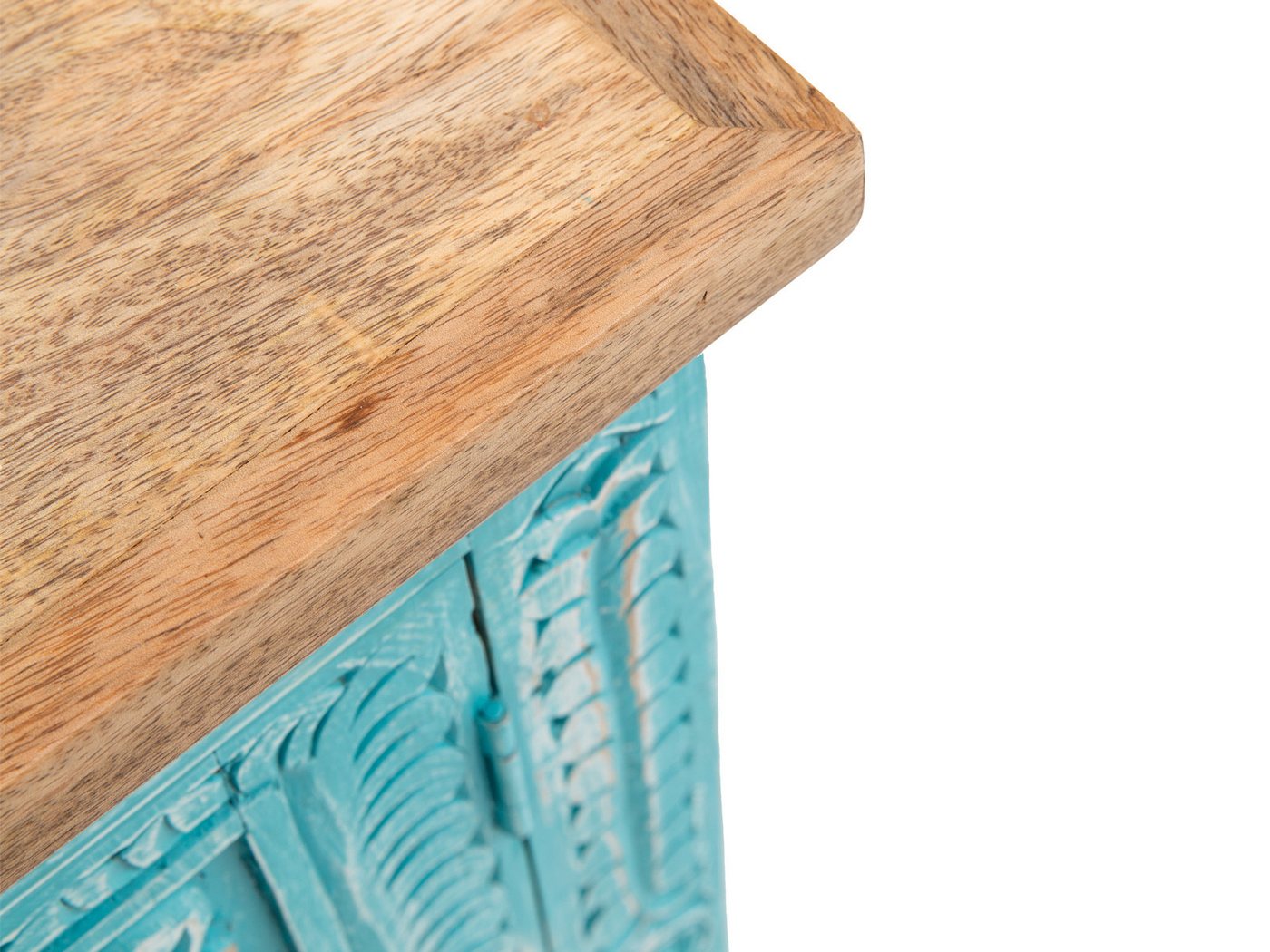 massivum Waschbeckenunterschrank Santa Cruz Massivholz Badschrank blau Bild 5