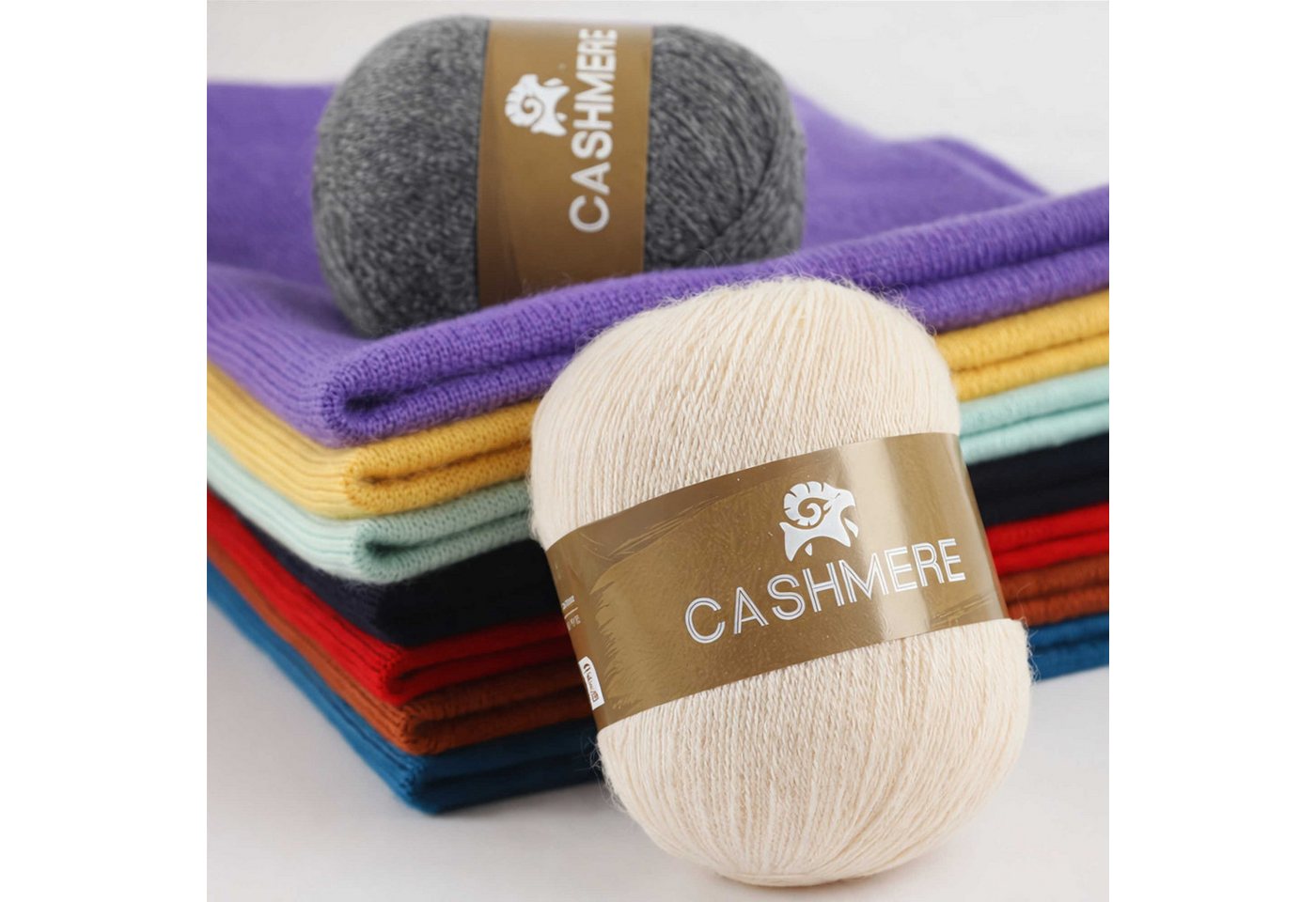 Nomiro 100% Kaschmirgarn Set 6x50g 300g Ultraweich Warm Strickgarn Luxus Häkelwolle Bild 4