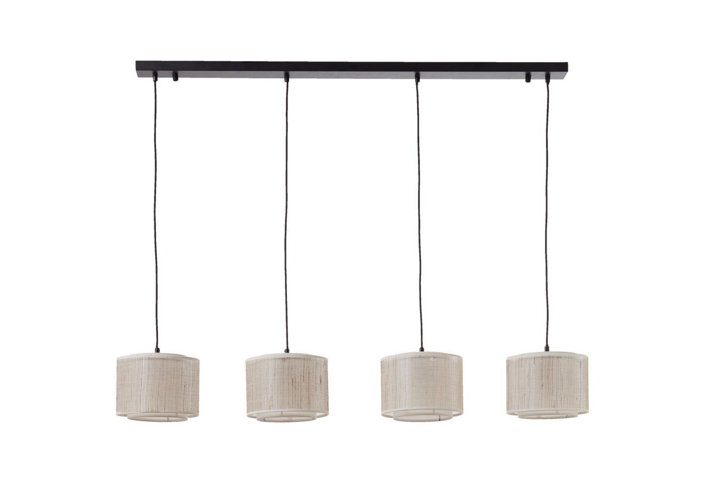 Lightbox Pendelleuchte, ohne Leuchtmittel, Hängelampe, kürzbar, 114 x 125 x 22 cm, E27, max. 42 W, schwarz/beige Bild 3