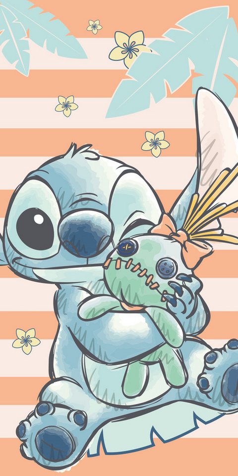 Lilo & Stitch Badetuch weiches Handtuch Größe: 70 x 140 cm 100% Baumwolle, (1-St), 100% Baumwolle, trocknergeeignet