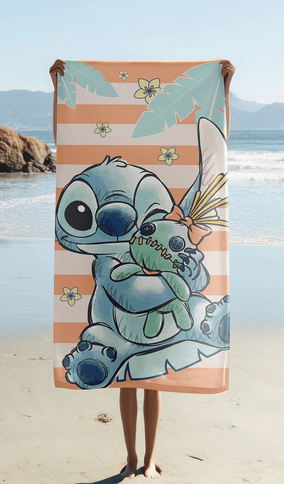Lilo & Stitch Badetuch weiches Handtuch Größe: 70 x 140 cm 100% Baumwolle, (1-St), 100% Baumwolle, trocknergeeignet Bild 2