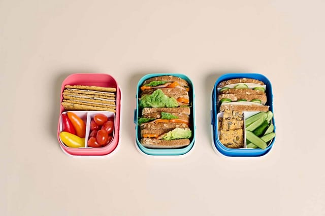Mepal Lunchbox Campus Lunchset 3-tlg., Acrylnitril-Butadien-Styrol (ABS), (3-tlg), Spülmaschinengeeignet