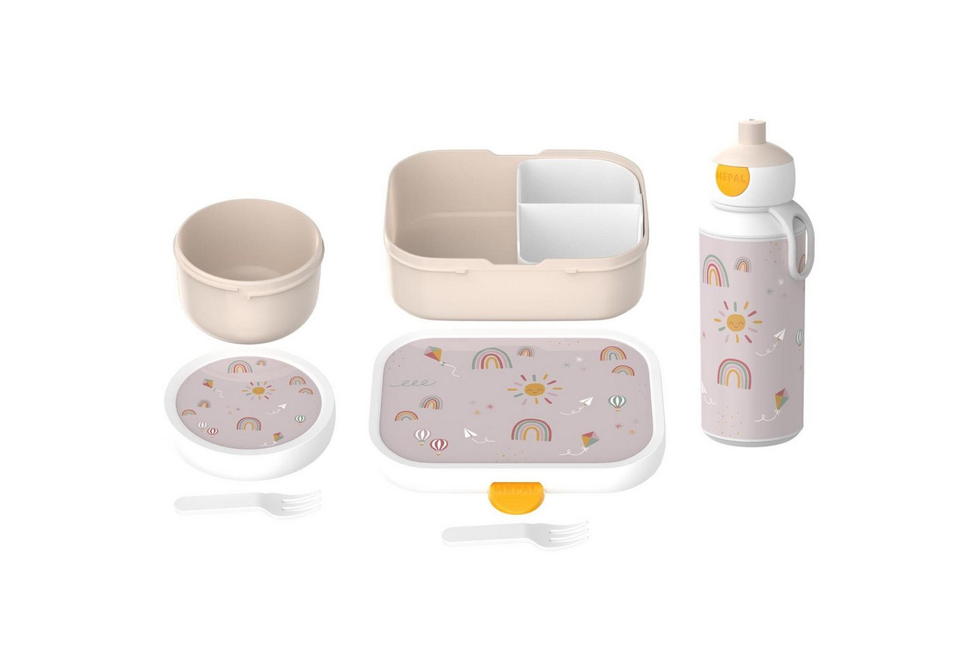 Mepal Lunchbox Campus Lunchset 3-tlg., Acrylnitril-Butadien-Styrol (ABS), (3-tlg), Spülmaschinengeeignet Bild 4