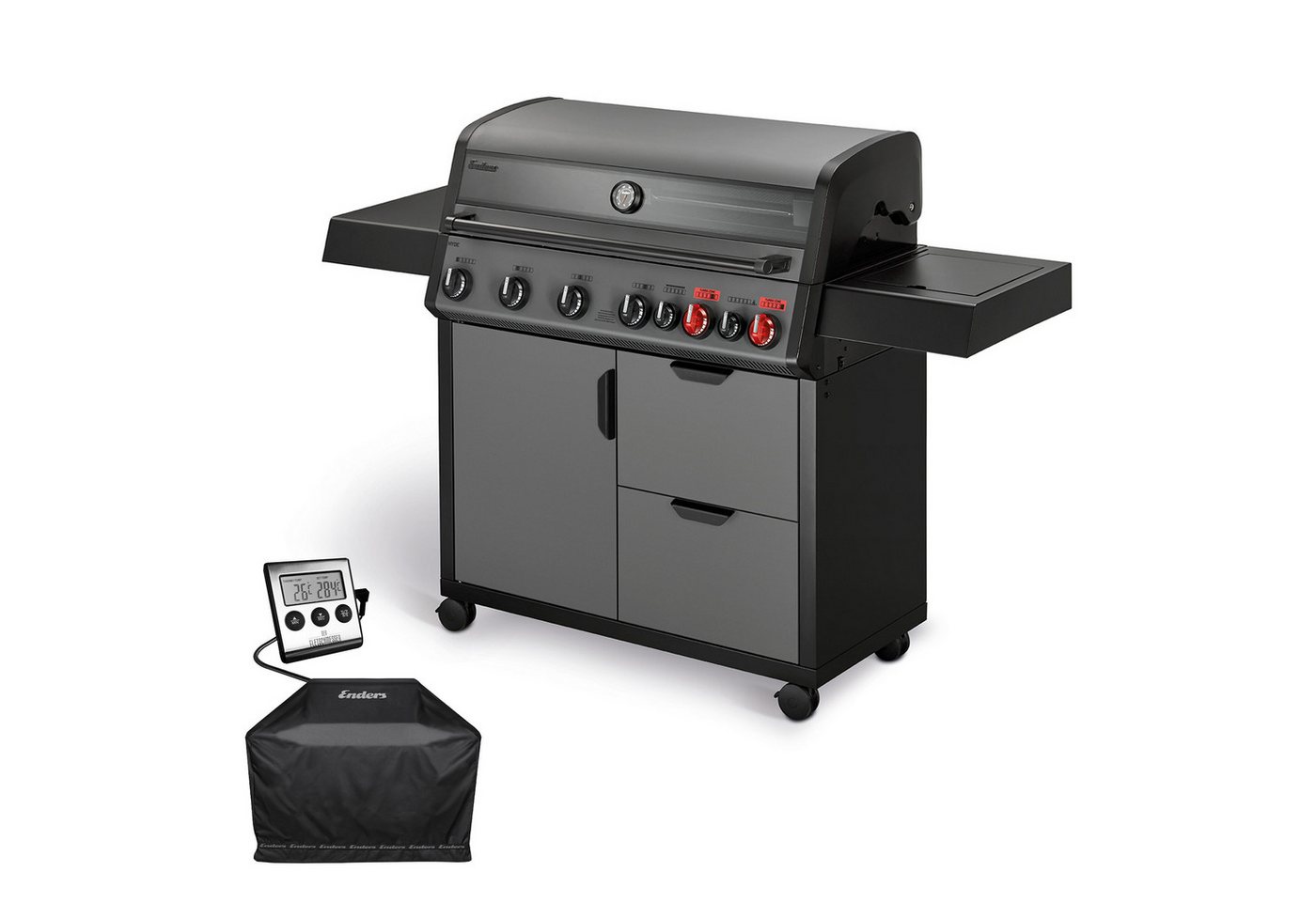 Enders® Gasgrill Hyde 6 SIKR Turbo II inkl. Premium Wetterschutzhülle + Thermometer Bild 4