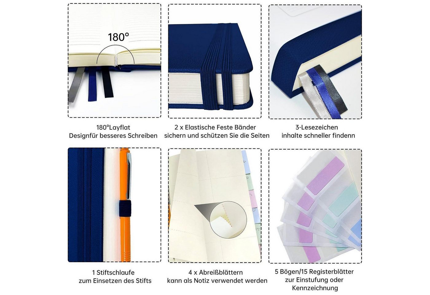 LuxusKollektion Notizbuch Notizbuch B5 Liniert 360 Seiten Braun Bild 2