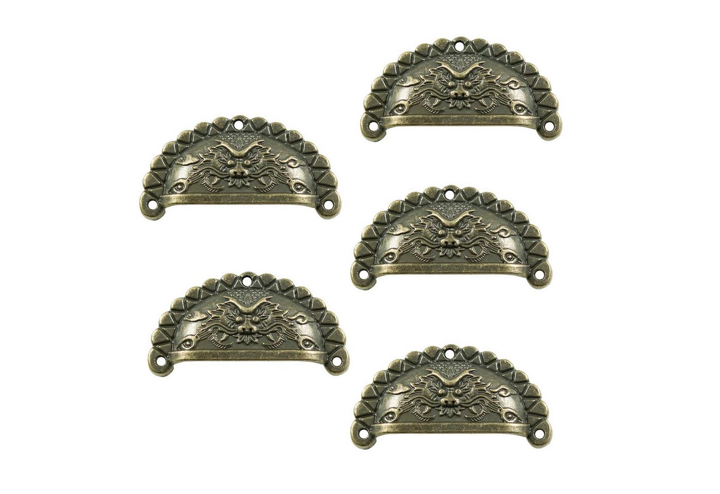 maDDma Muschelgriff 5 Muschelgriff antik bronze Dragon-Design, M - antikbronze