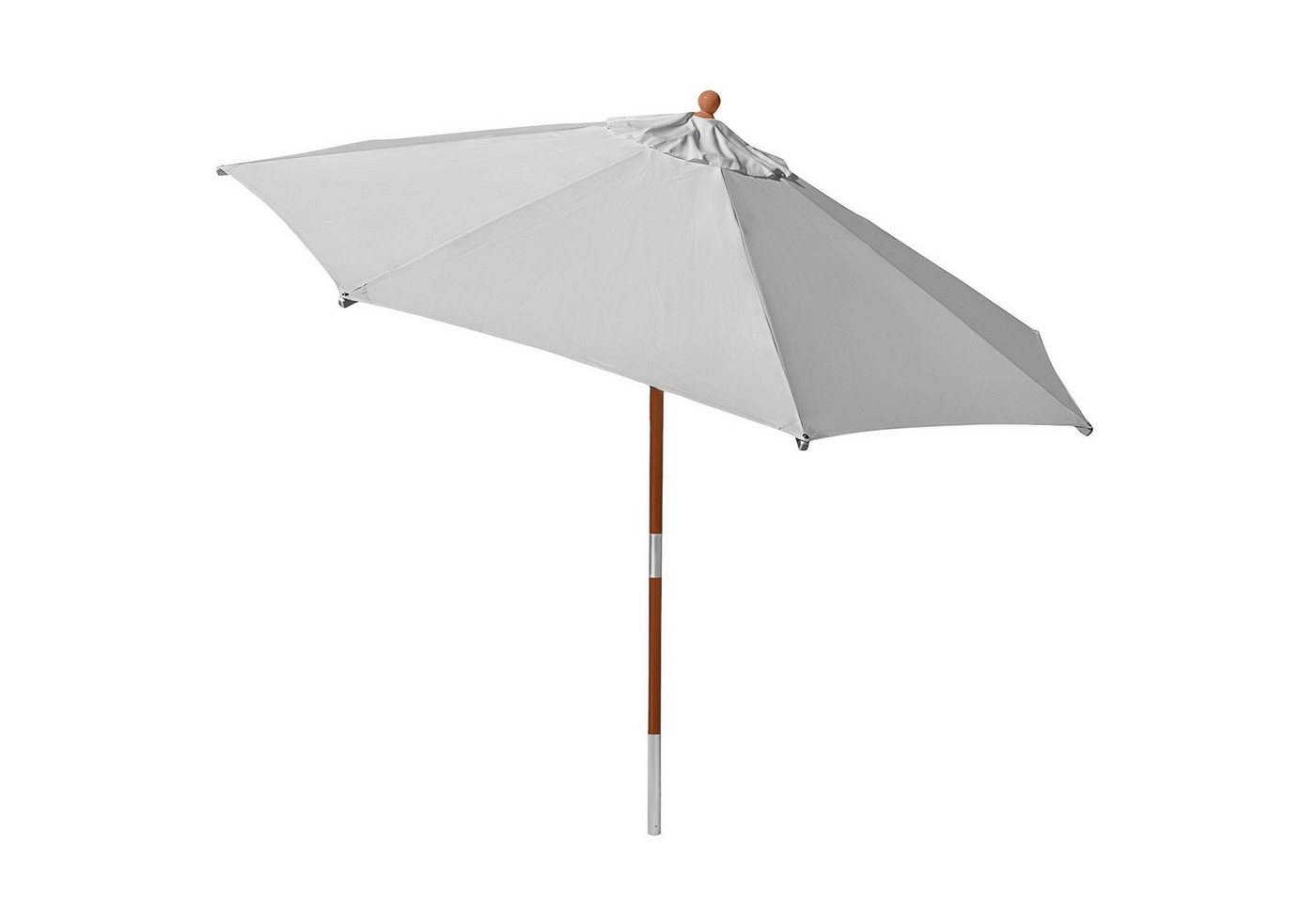 anndora-sonnenschirm Sonnenschirm 3m rund Knickbar Dreh-Kipp-Mechanismus, hellgrau, Seilzugmechanik Bild 4