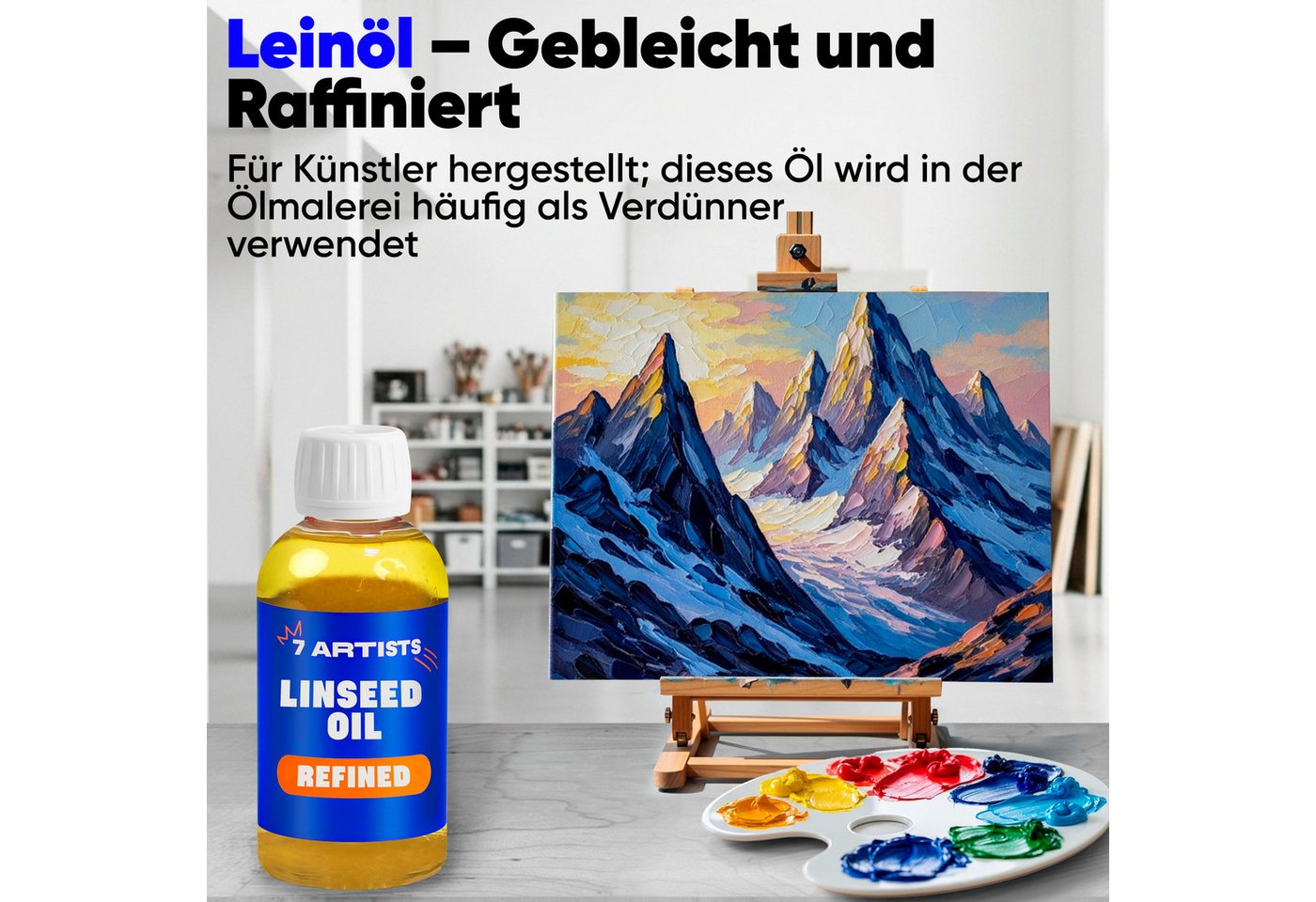 7 Artists Ölfarbe 7 Artists Leinöl Ölmalerei für Ölfarben Malmittel Künstlerbedarf Bild 4