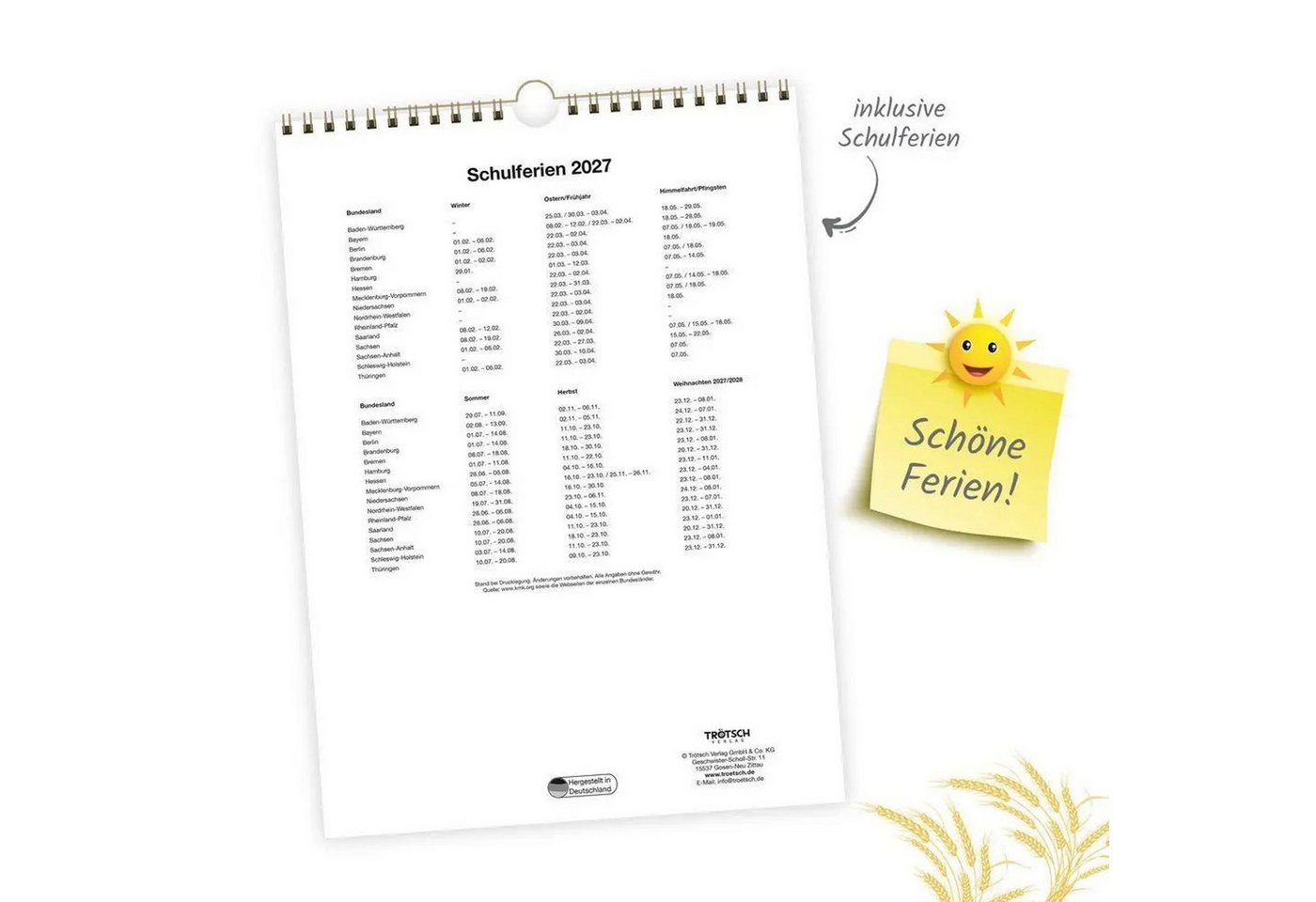 Trötsch Verlag Wandkalender TRÖTSCH - Classickalender Der 100-jährige Kalender 2027 Bild 2