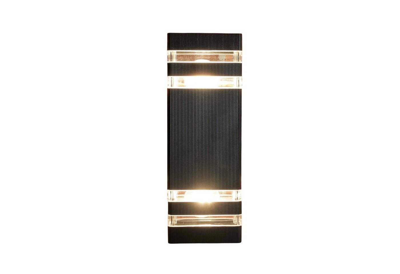 Licht-Erlebnisse Außen-Wandleuchte RIO, ohne Leuchtmittel, Moderne Wandlampe Up & Down für außen eckig in Anthrazit Lampe Bild 4