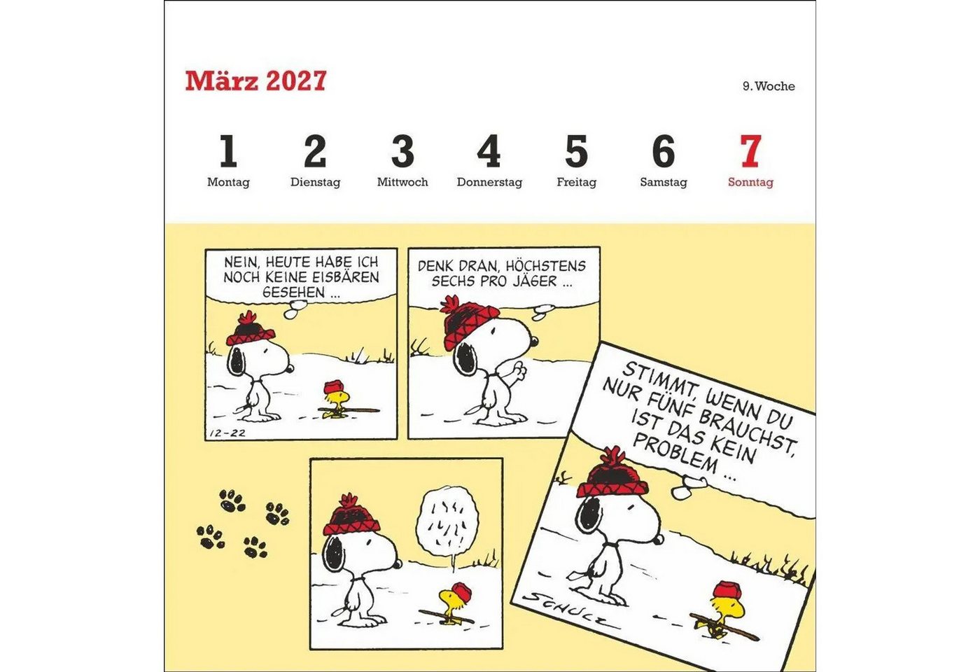 HEYE Wandkalender Peanuts Premium-Postkartenkalender 2027