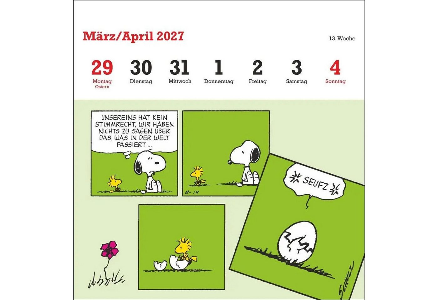 HEYE Wandkalender Peanuts Premium-Postkartenkalender 2027 Bild 3