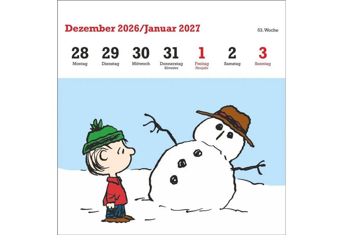 HEYE Wandkalender Peanuts Premium-Postkartenkalender 2027 Bild 4