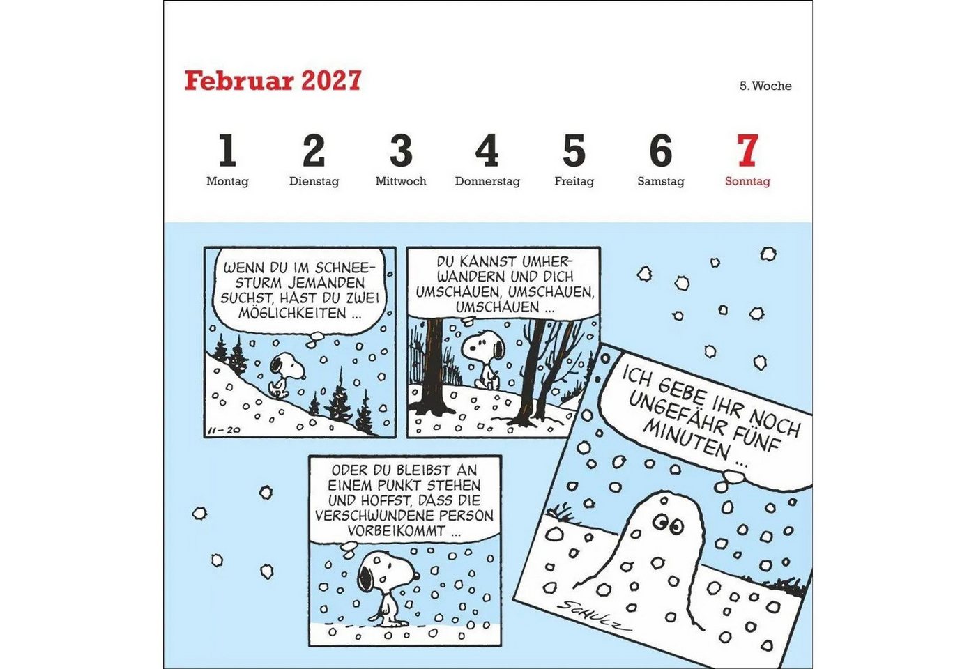 HEYE Wandkalender Peanuts Premium-Postkartenkalender 2027 Bild 5