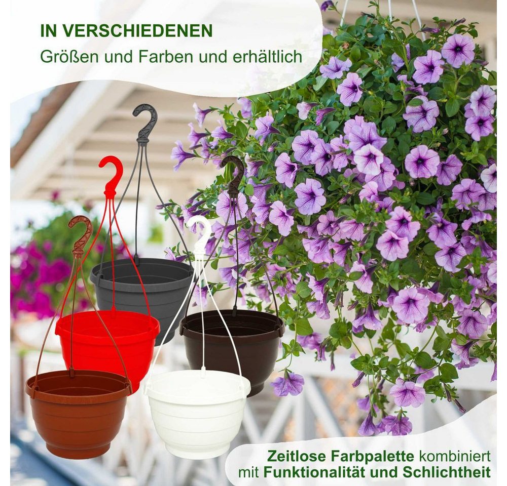 Heimwerkercenter Blumentopf MePla - 2 Stück Wetterfestes Ampel KOMET - ø20 cm - Terrakotta