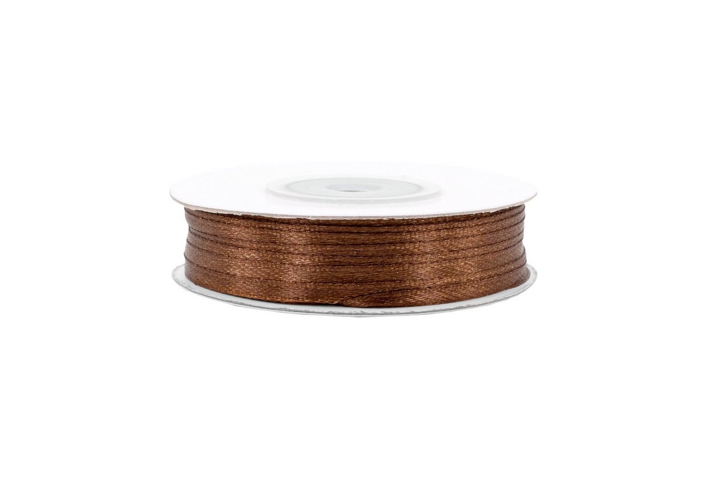 Creativery Satinband, Satinband 3mm x 50m Rolle Braun