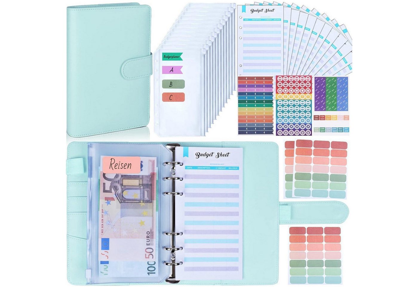 ANYUKE Notizbuch Budget Planner A6 Binder Bugetplaner Sparbuch Geld Organizer Bild 4