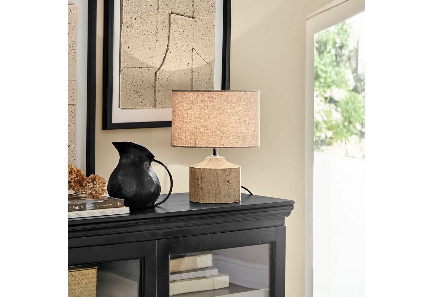 Mirabeau Tischleuchte Tischlampe Caleneuve beige
