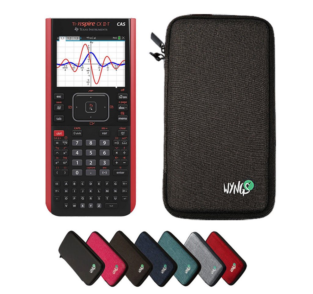Texas Instruments Taschenrechner TI-Nspire CX II-T CAS inkl. WYNGS Schutztasche Dunkelgrau Bild 3