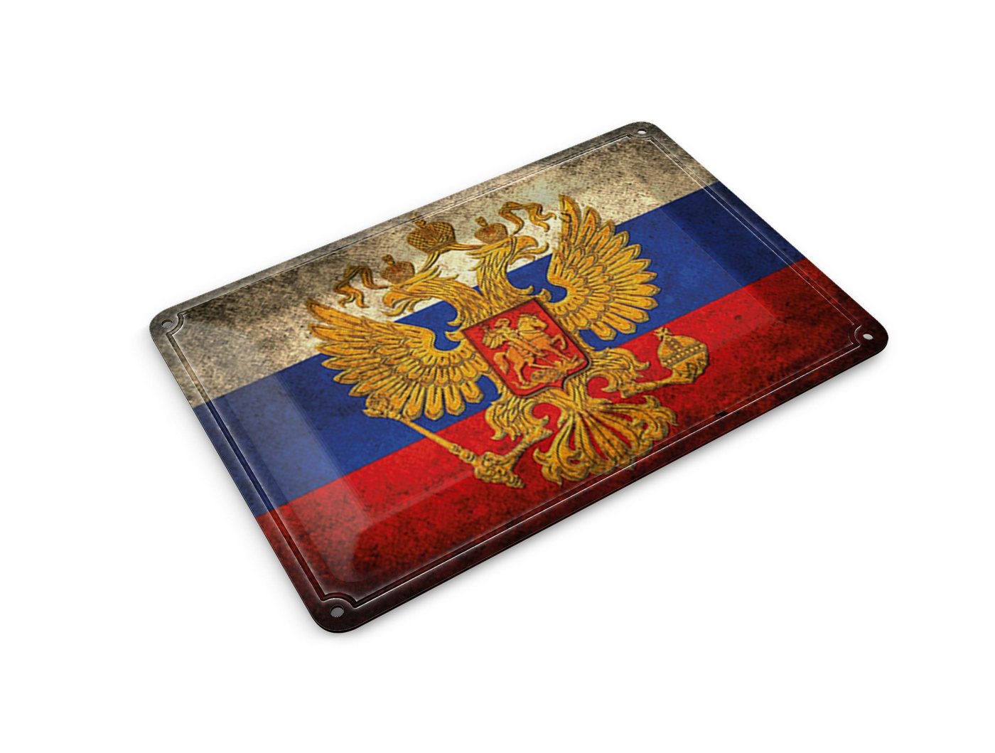Femer GmbH Postkarte Flagge 14x10 cm Russland Fahne Wappen, unfrankiert Bild 5