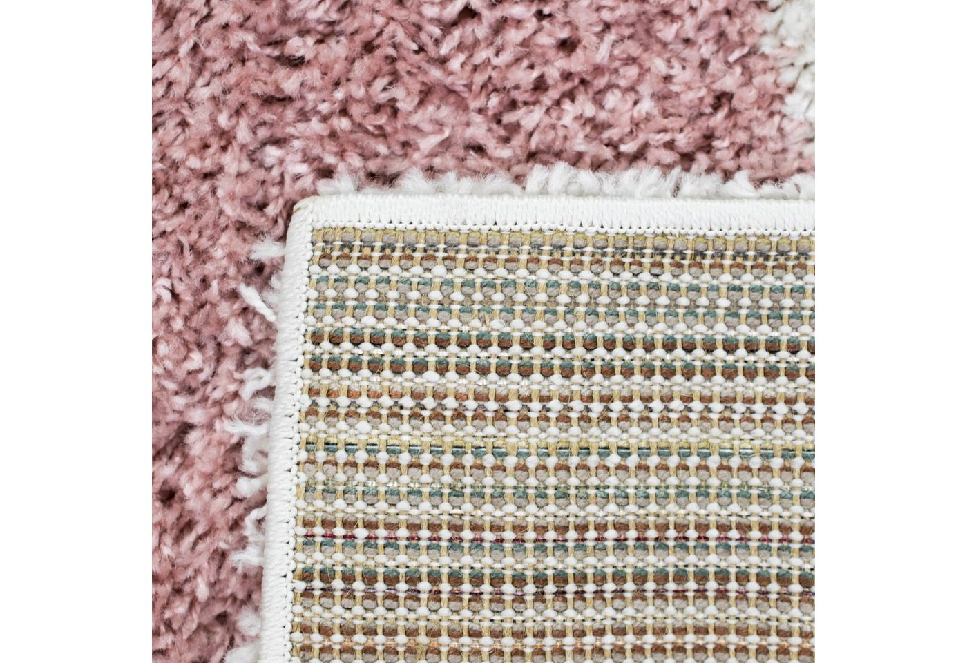 Carpetia Teppich Moderner Designerteppich mit abstrakten Mustern, creme rosa, rechteckig, Höhe: 30 mm Bild 2