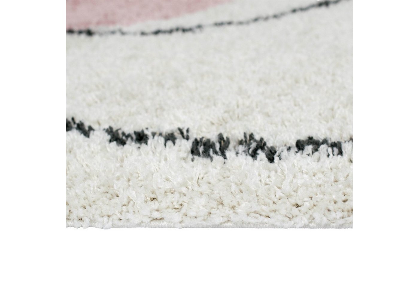 Carpetia Teppich Moderner Designerteppich mit abstrakten Mustern, creme rosa, rechteckig, Höhe: 30 mm Bild 4