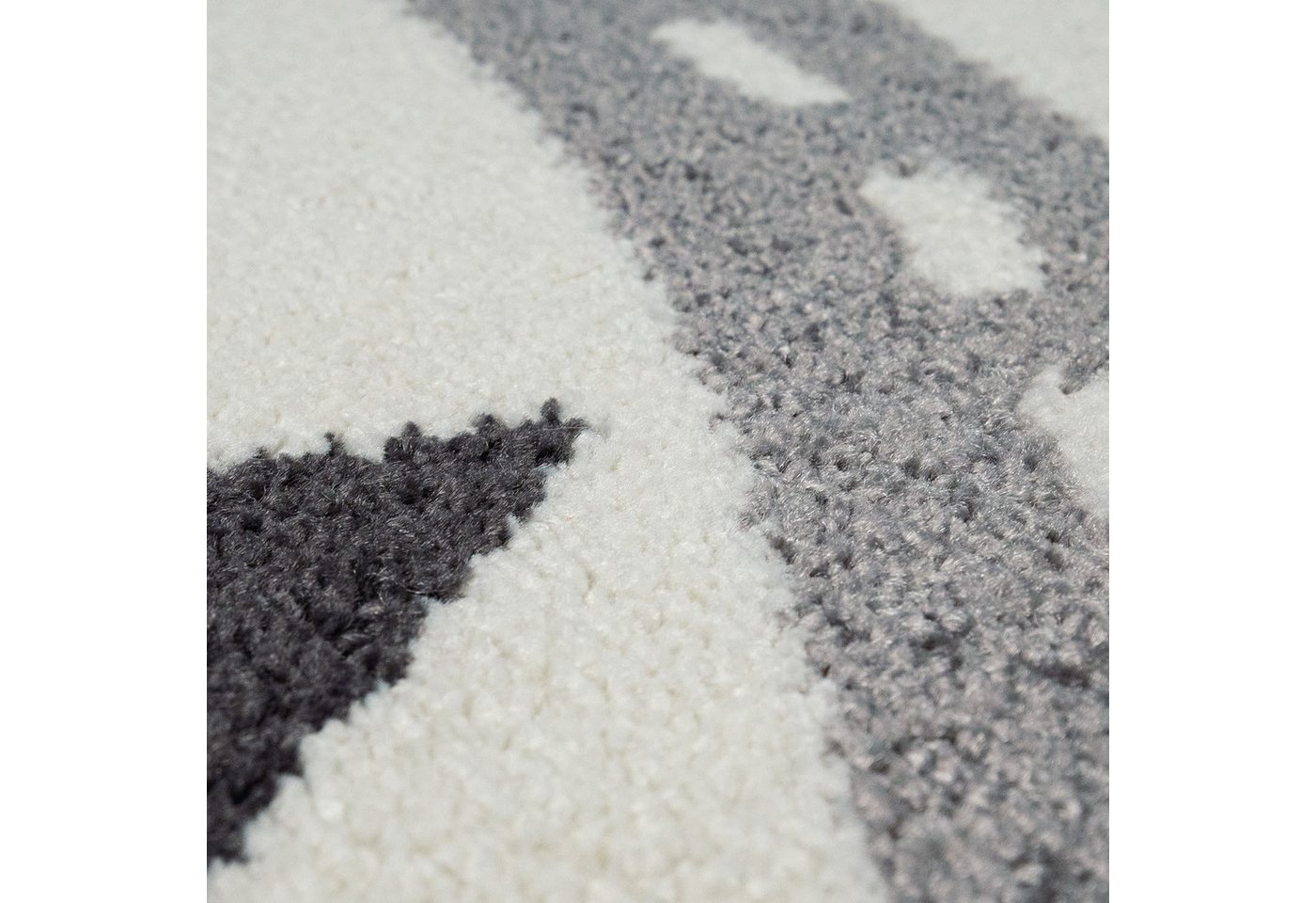 KADIMA DESIGN Kinderteppich Roadmap Kinderzimmer schmutzabweisend Teppich Kinder, Läufer, Höhe: 13 mm, Florhöhe: 9 mm, 100% Polypropylen, Rechteckig, 80x150cm, Creme