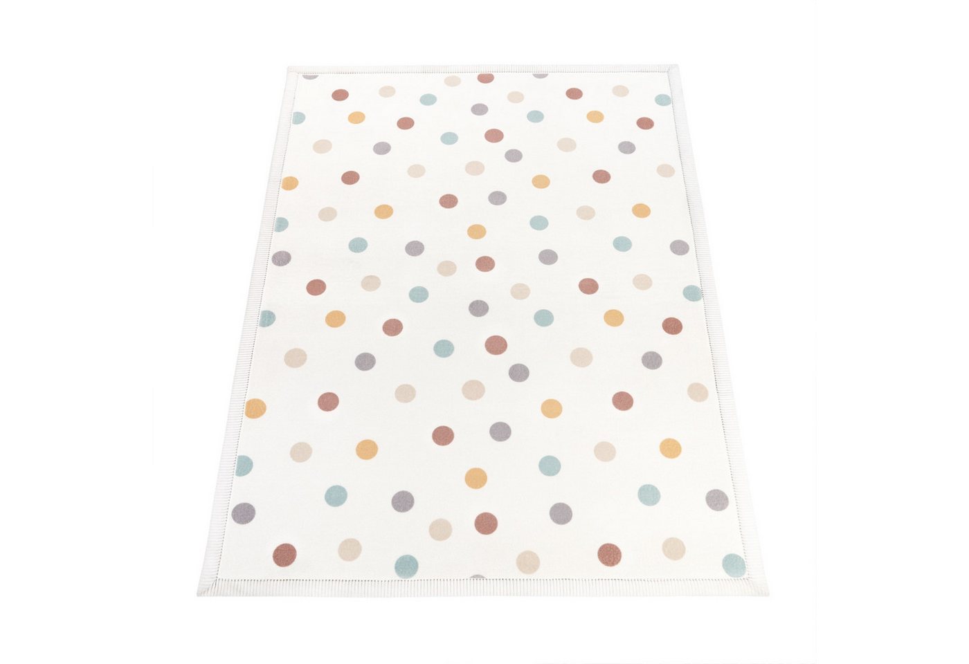 KADIMA DESIGN Kinderteppich waschmaschinenwaschbar Punkte Kindermotiv Kinderzimmer Kinderteppich, Läufer, Höhe: 24 mm, Florhöhe: 20 mm, 100% Polyester, Rechteckig, 80x150cm, Mehrfarbig Bild 3
