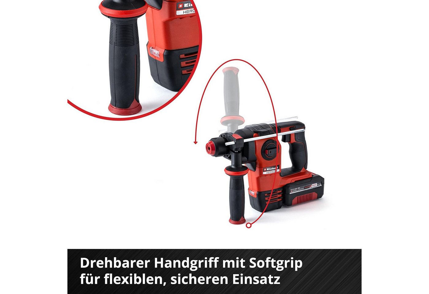 Einhell Akku-Bohrhammer Akku-Bohrhammer HEROCCO 18/20 Solo 2,2 J, SDS-plus Bild 3