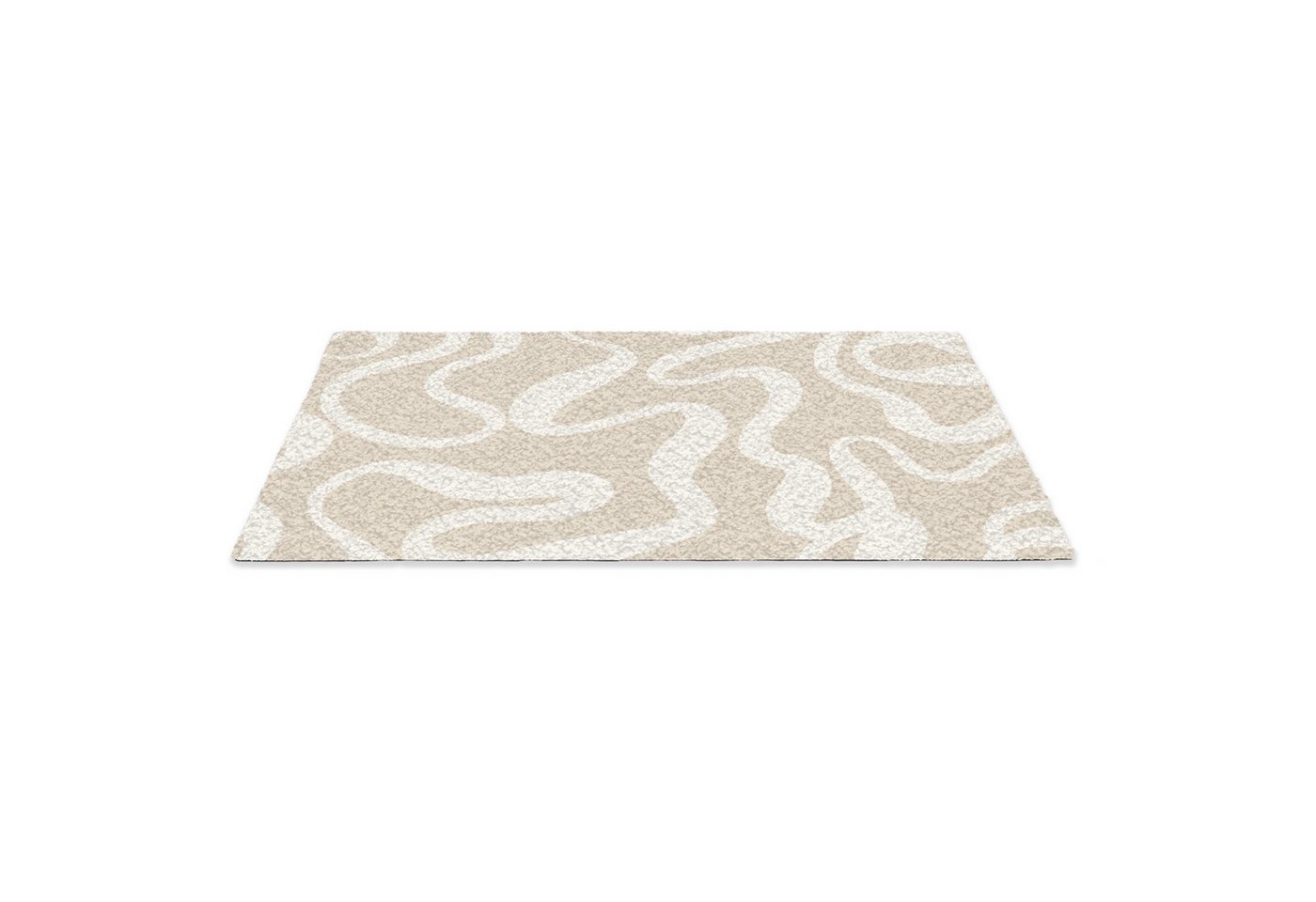 MuchoWow Fußmatte Linien - Abstrakt - Beige - Weiß - Minimalistisch, Rechteckig, innen Schmutzfangmatte, Tür, Schmutzfänger Flur, Teppich 60x40 cm Bild 4