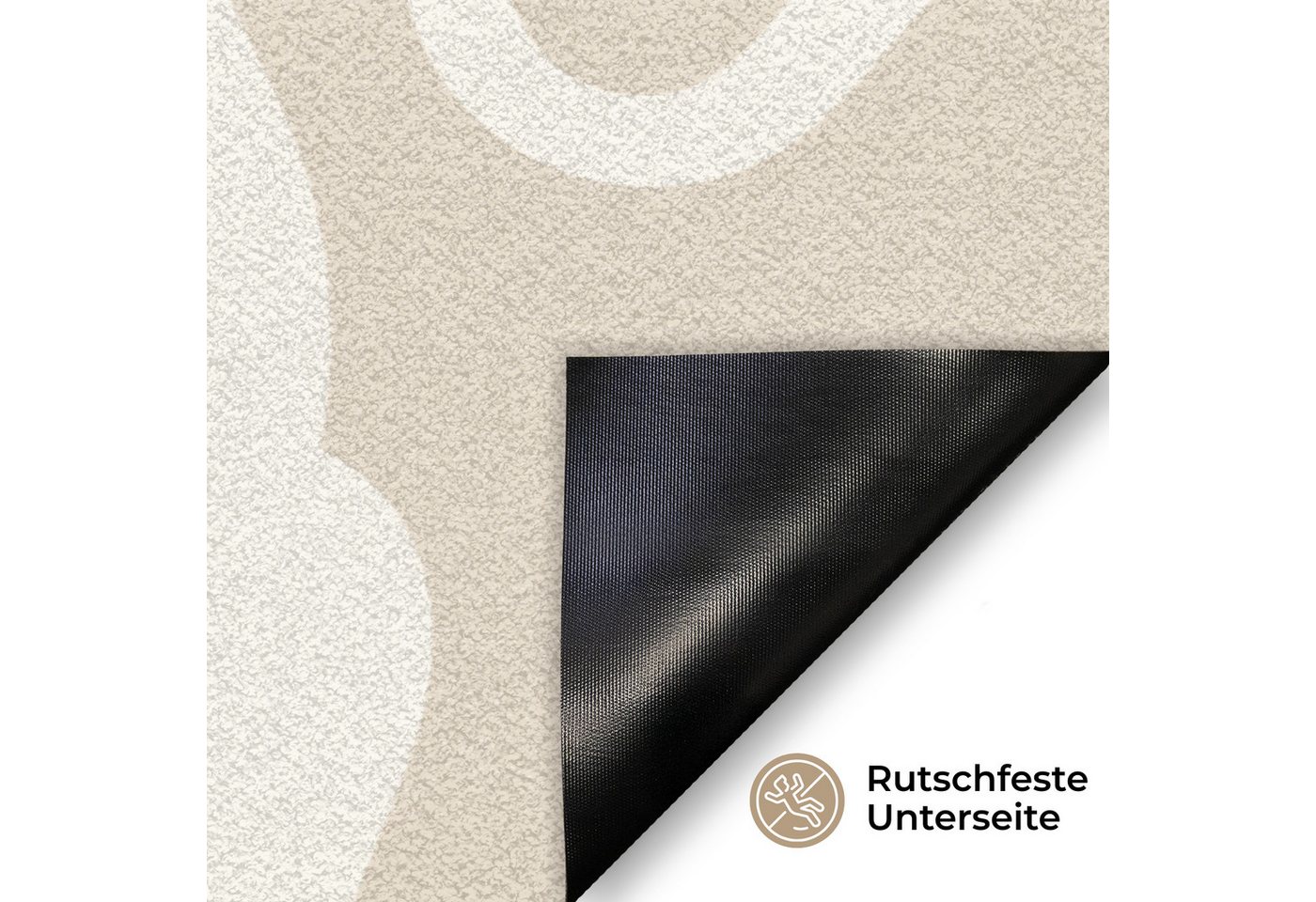 MuchoWow Fußmatte Linien - Abstrakt - Beige - Weiß - Minimalistisch, Rechteckig, innen Schmutzfangmatte, Tür, Schmutzfänger Flur, Teppich 60x40 cm Bild 5