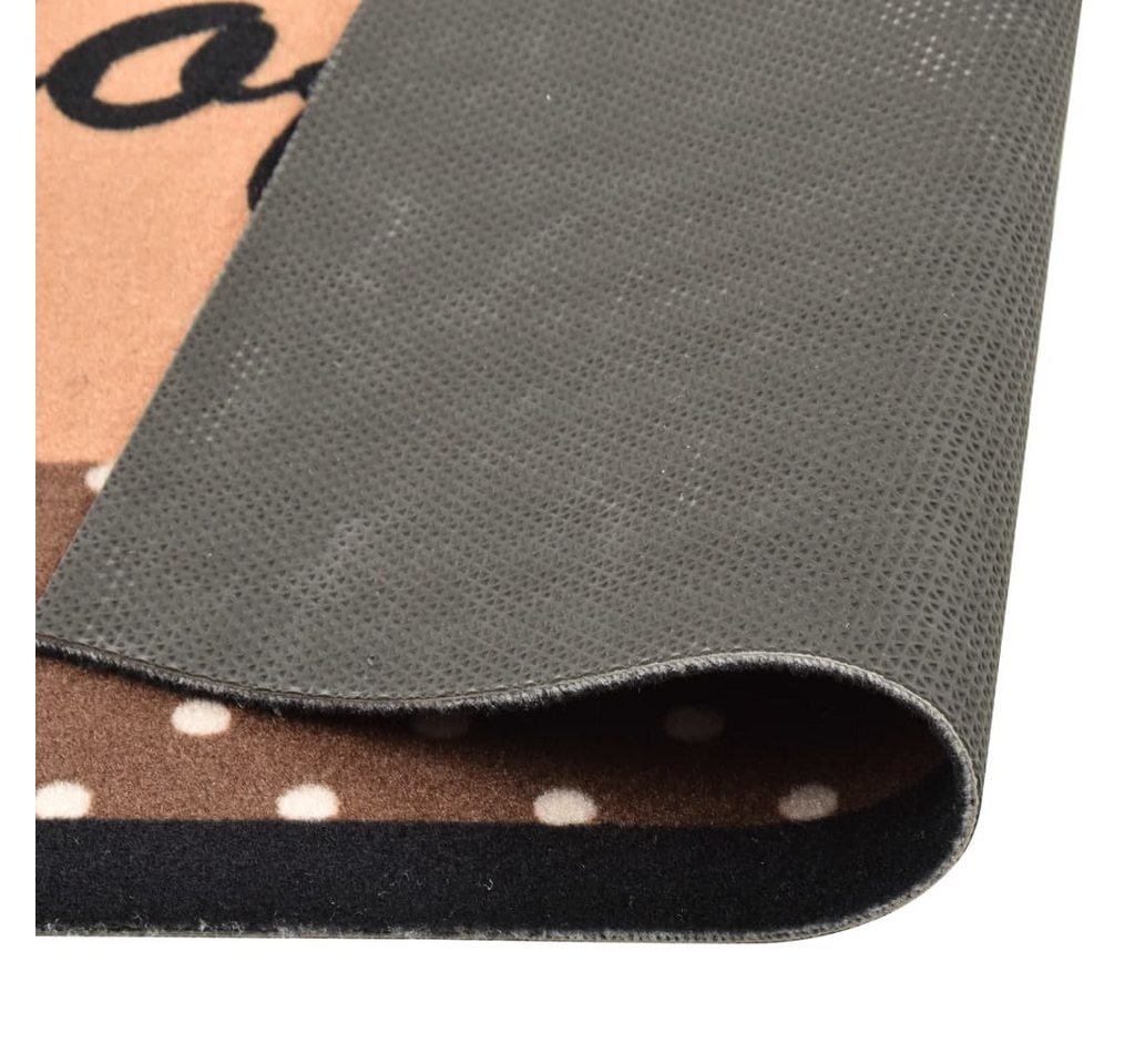furnicato Teppich Trendige Bodenmatte 180 x 60 cm in Kaffee-Aufdruck Braun, 60 x 180 cm, Maschinenwaschbarer Teppichläufer mit rutschfester Latexbasis Bild 5