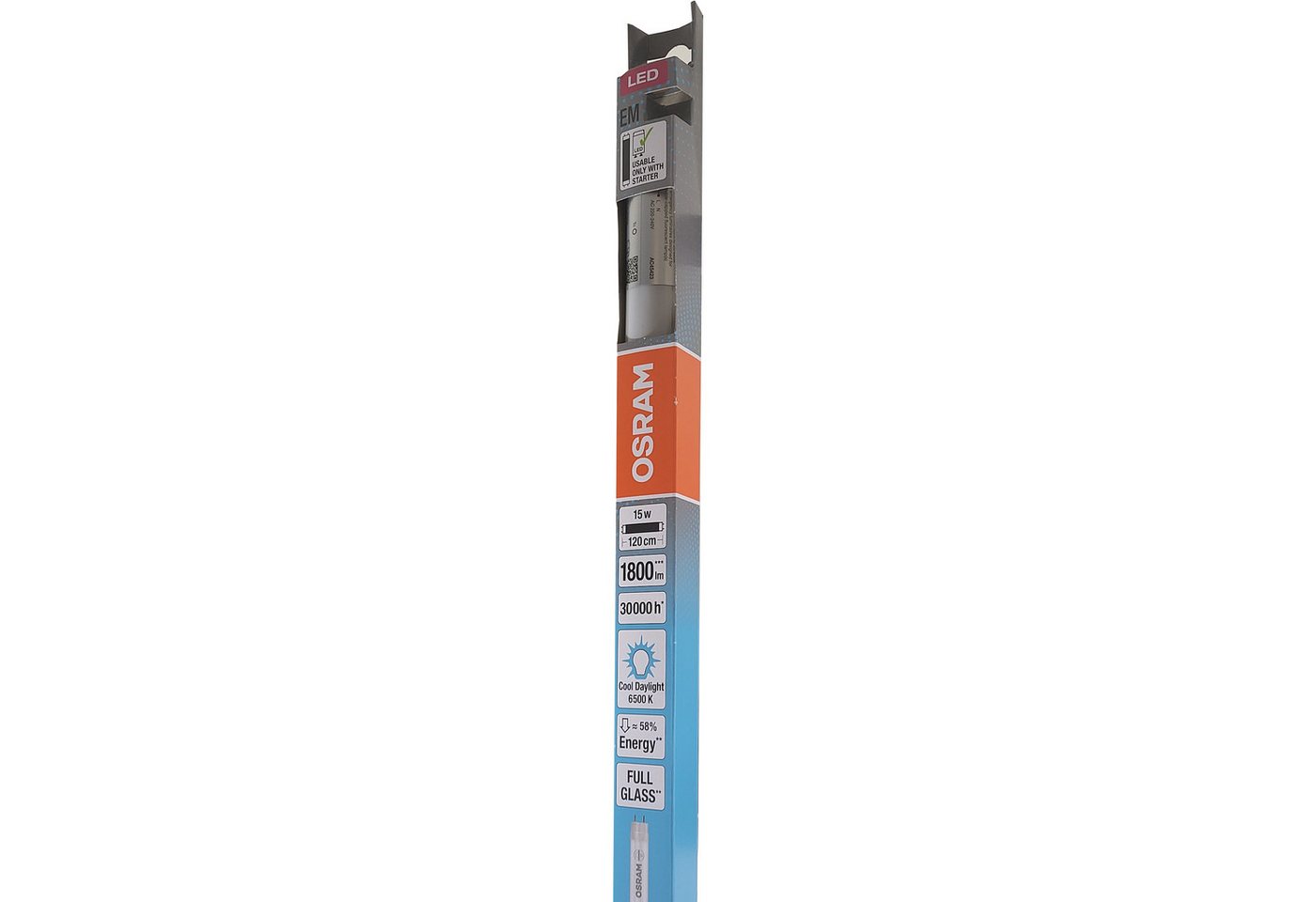 Osram LED-Leuchtmittel Osram LEDTUBE T8 EM 1500mm 18.3W 865 – 8er-Pack, 6 St.