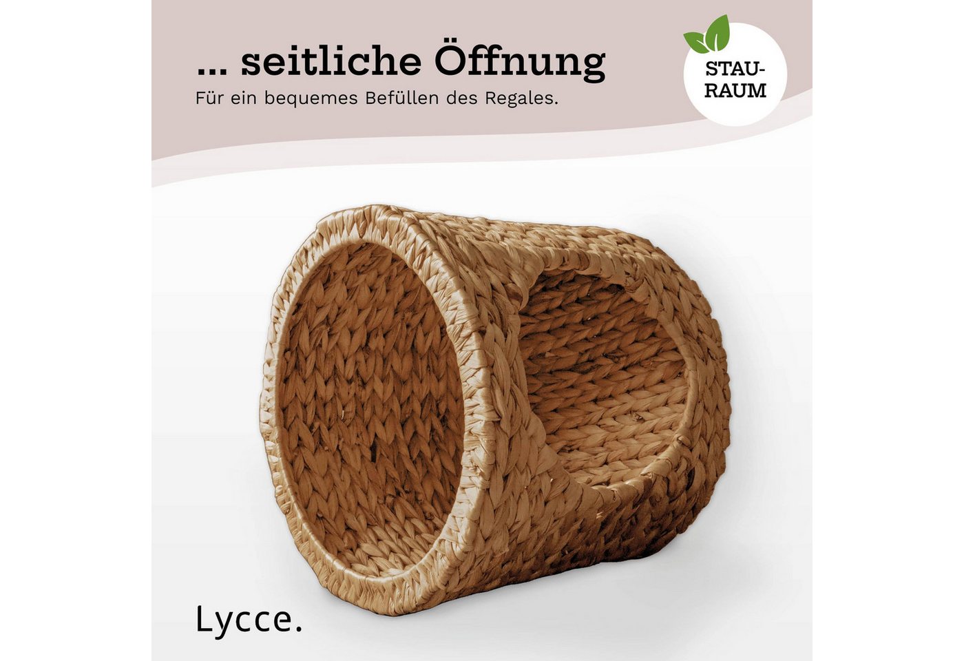 Lycce Wandregal Wandregal Badezimmer Regal geflochten aus Wasserhyazinthe, 2-tlg. Bild 2