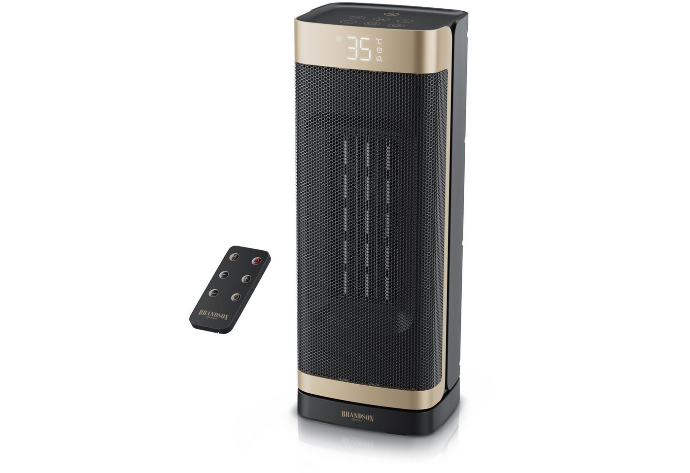 Brandson Heizlüfter Keramik, 2000 W, Heizgerät, Timer, Oszillation 70 Grad, Fernbedienung, 2000 W, kompakt, ECO-Modus, Lüftermodus, 10-35°C, Preisträger 2025 Bild 2