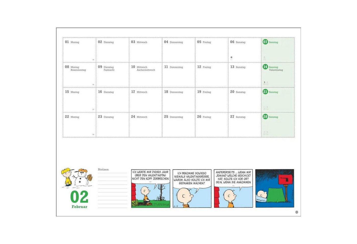 HEYE Wandkalender Peanuts Monatsplaner 2027 Bild 4