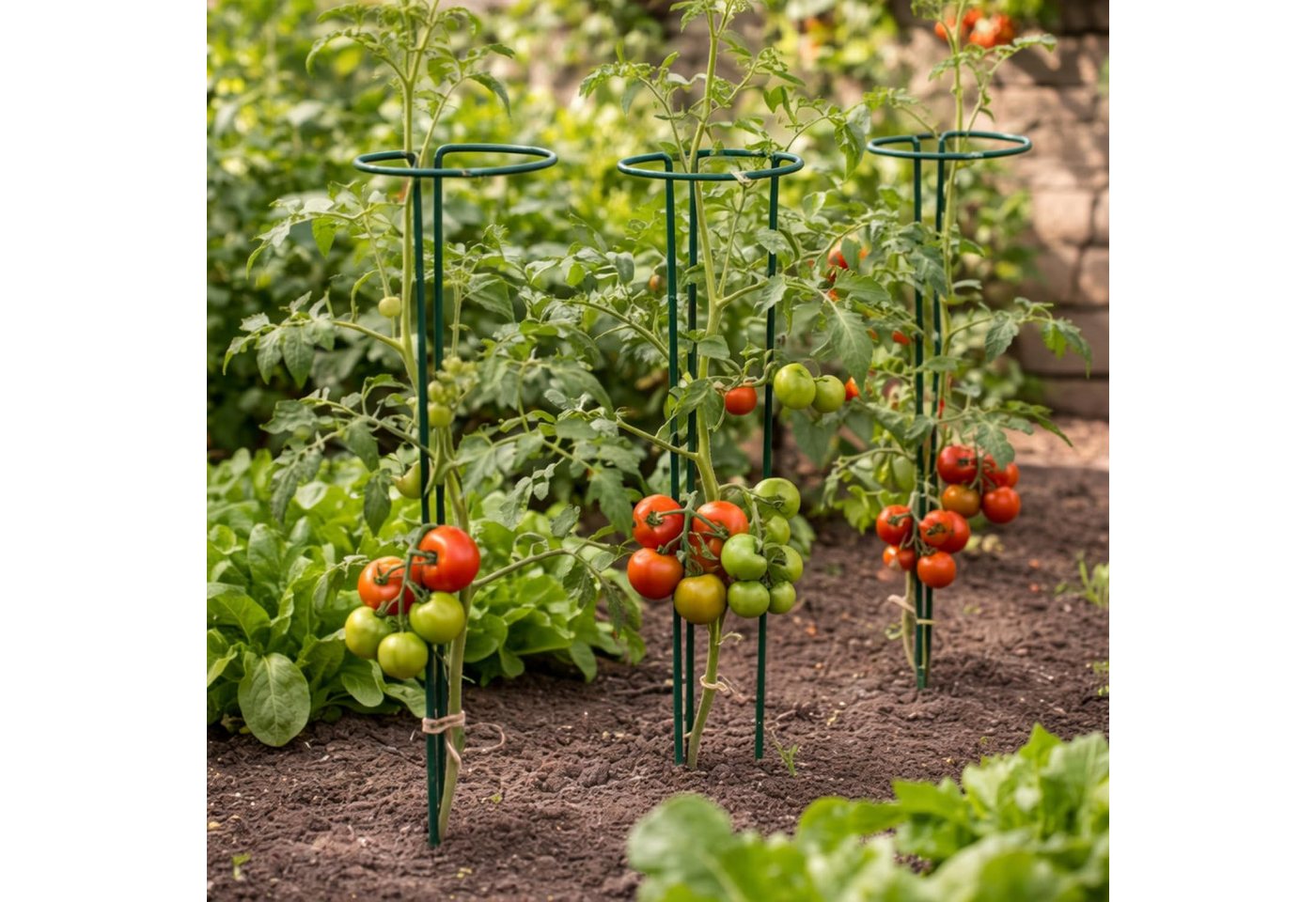 com-four Rankgitter Blumen- und Staudenhalter 35cm - Strauchstütze rund, 12 St., Buschstütze für Blumen, Rankengewächse und Stauden Bild 5