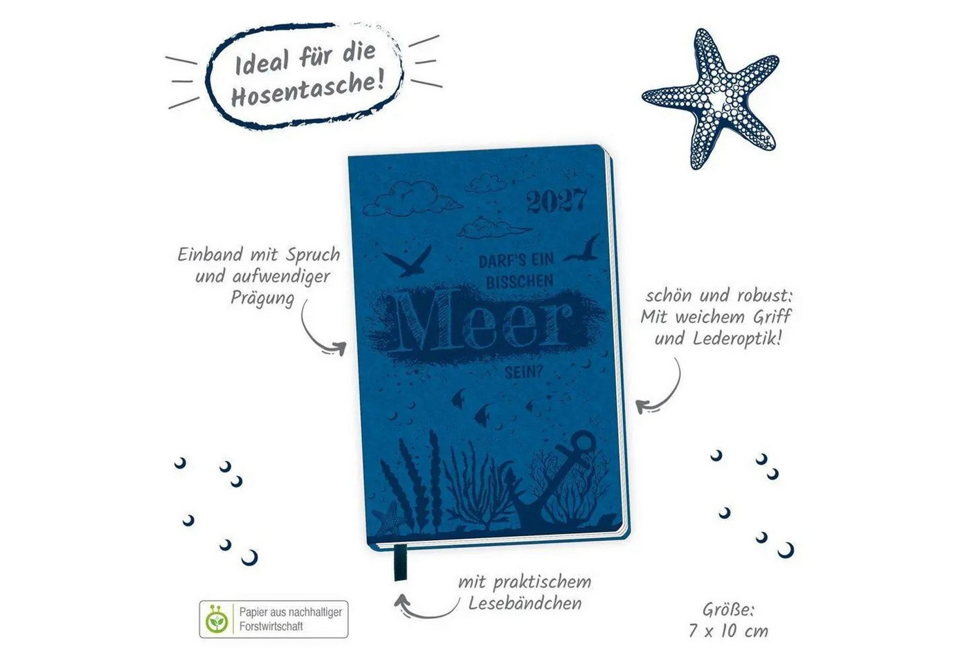 Trötsch Verlag Taschenkalender TRÖTSCH - Taschenkalender A7 Soft Touch Maritim 2027 Bild 2