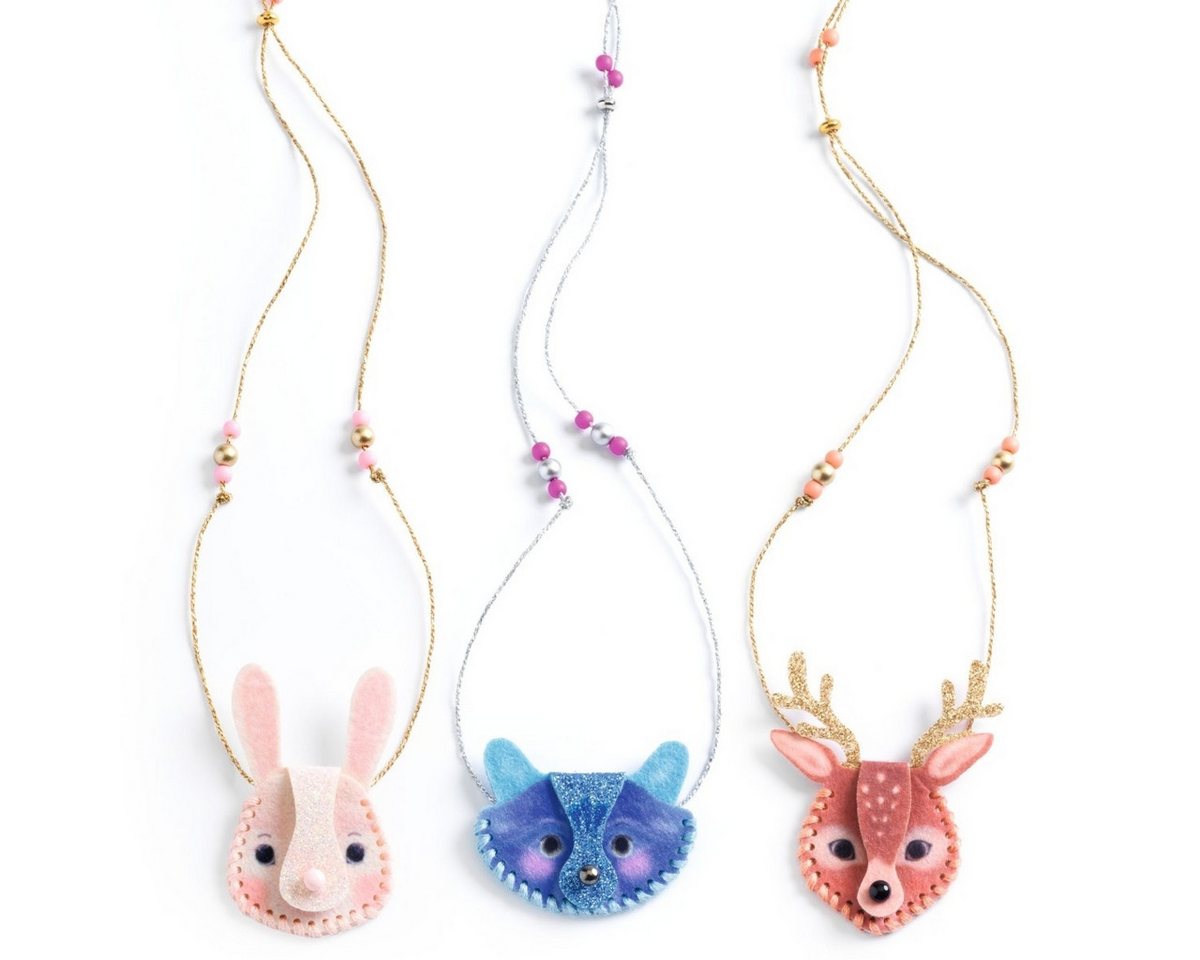 DJECO Kreativset DIY: 3 Halsketten Dazzlers Bastelset für Kinder Bild 5