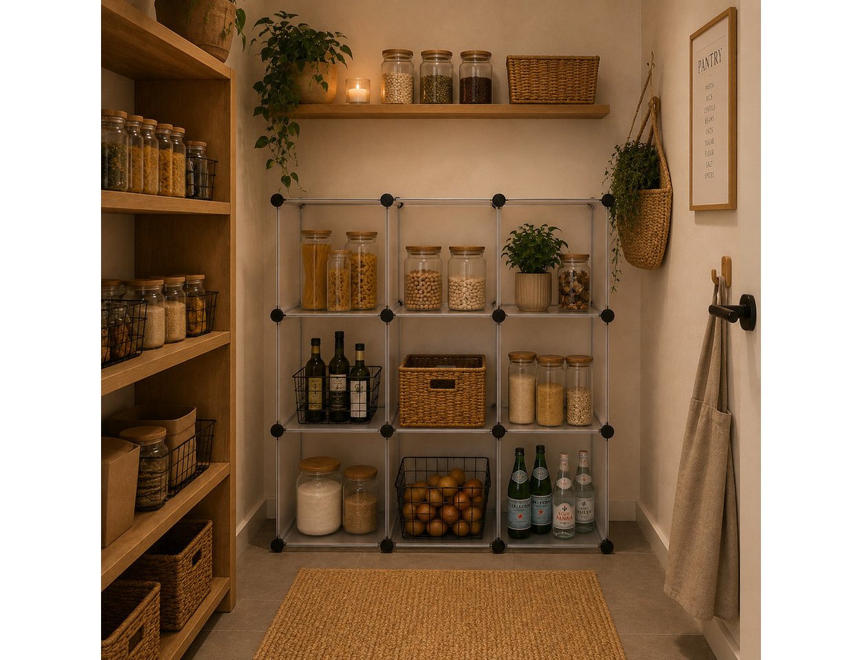 belviona Steckregal, modulares Würfelregal, platzsparendes Aufbewahrungsregal, 9 Fächer, Steckschrank mit Fächern für Schlafzimmer, Flur & Kinderzimmer Bild 3