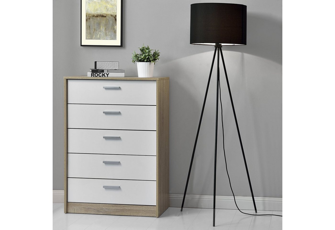 lux.pro Stehlampe, ohne Leuchtmittel, »Dreifuß« schwarz Höhe 150cm Bild 4