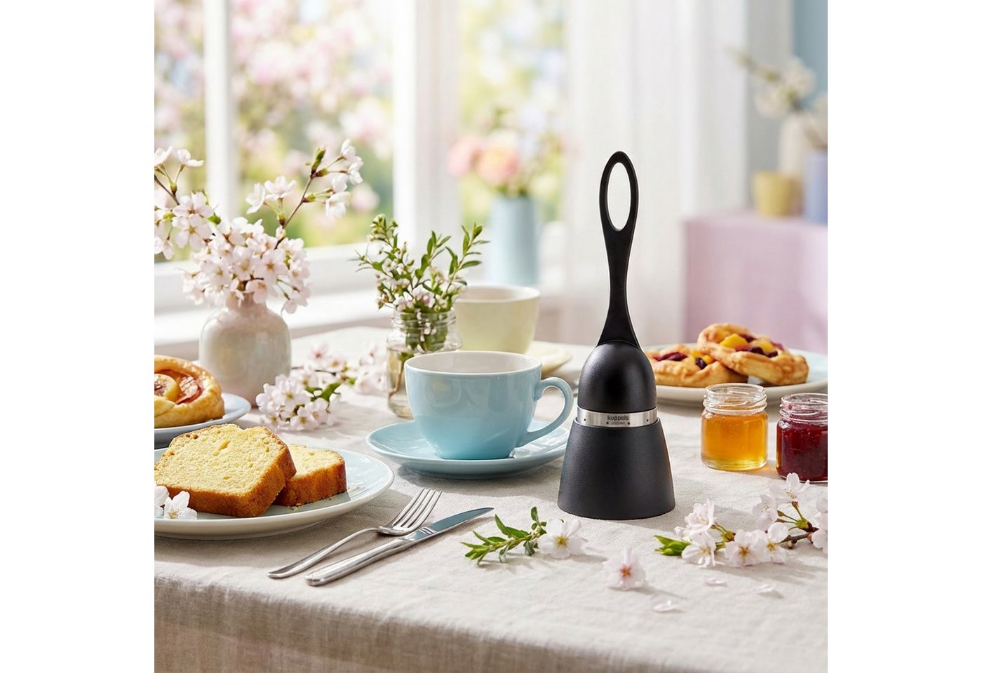 Kuppels Küchenreibe TEA TIME, Edelstahl 18/10, (2-St), Edelstahl Teesieb mit Halter, 2er Pack