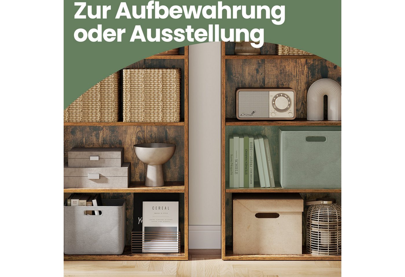 VASAGLE Bücherregal 6-stöckiges Regal, 24 x 60 x 178,5 cm, für Wohnzimmer, Homeoffice, Standregal Bild 3