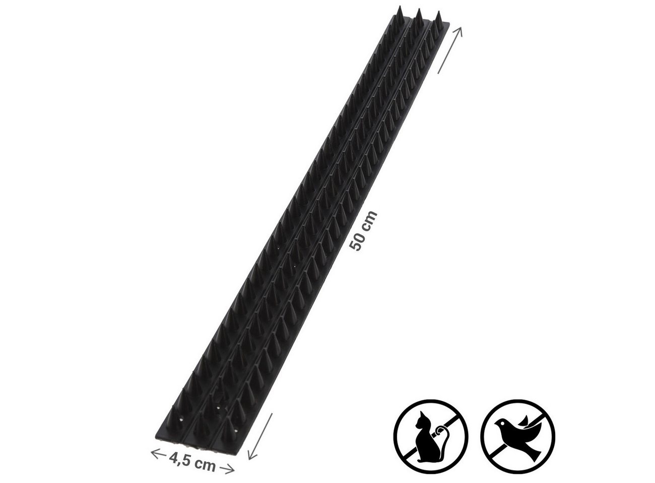 Progarden Taubenspikes Anti-Kletter-Streifen 10er Schwarz 50x4,5cm – Effektiver Spikesschutz, 20-St., Hindert Tauben an der Landung und schützt dadurch vor Taubenkot Bild 5