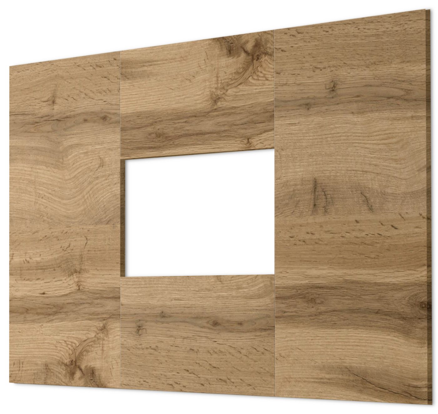 Inn.Furn Wandpaneel Public, BxL: 60x118 cm, (Flat-TV Rückwandpaneel in Eiche Wotan, 180 x 118 cm) mit Ausschnitt für TV-Wandhalterung